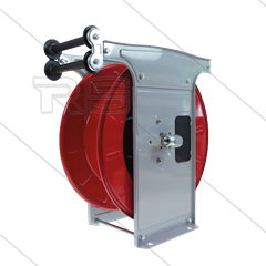 Automatischer Schlauchaufroller - Typ A - Stahl rot/grau pulverbeschichtet - 15m - 400 Bar