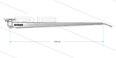 DKR - Deckenkreisel in Wabenform - L=1750mm - Anschluss Ein:1/4&quot; IG x Aus:1/4&quot; AG