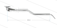 DKZ - Deckenkreisel - L=1200 mm - Z-Ausführung - Anschluss Ein 1/4&quot; IG x Aus 1/4&quot; AG