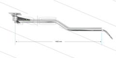 DKZF - Deckenkreisel - L=1450mm- Z-Ausführung mit Federung - Anschluss Ein 1/4&quot; IG x Aus 1/4&quot; AG