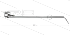 DKF - Deckenkreisel mit Federung - L=2250mm - Anschluss Ein: 1/4&quot; IG x Aus: 1/4&quot; AG