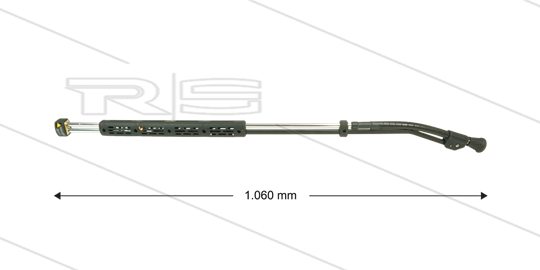 ST85 - flexibele Lanze - L=1060mm - Stahl verzinkt - 210 Bar - max 150°C - 2 x 1/4&quot; IG