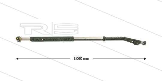 ST85 - flexibele Lanze - L=1060mm - Edelstahl - 210 Bar - max 150°C - 2 x 1/4&quot; IG