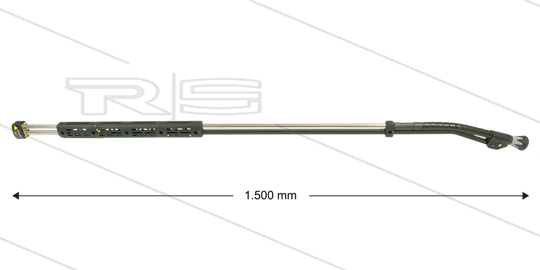 ST85 - flexibele Lanze - L=1500mm - Edelstahl - 210 Bar - max 150°C - 2 x 1/4&quot; IG