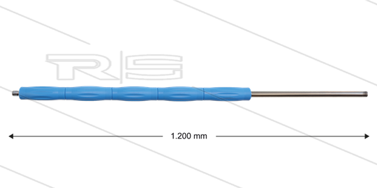 RP10 Lanze - L=1200mm - gerade - Edelstahl - blau - Isolierung L=495mm - 400 Bar - max 80°C