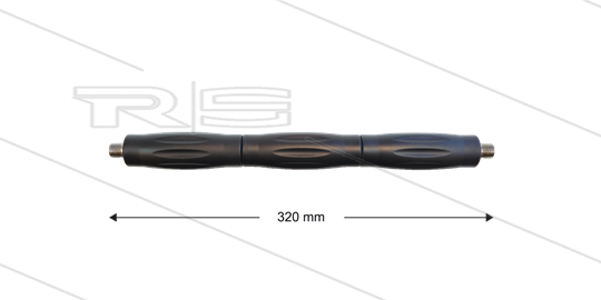 RP007 - Strahlrohr - L=320mm - Stahl - umspritzter Isolierung L=290mm - 400 Bar - max 80°C