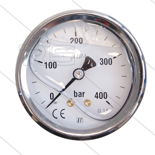 Manometer 0-400 Bar - 1/4&quot; AG - Eingang hinten - Ø63mm