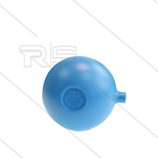 Schwimmerball blau PVC mit Gewindeanschluss - Ø120mm - max 80°C - für Schwimmerventil 220210