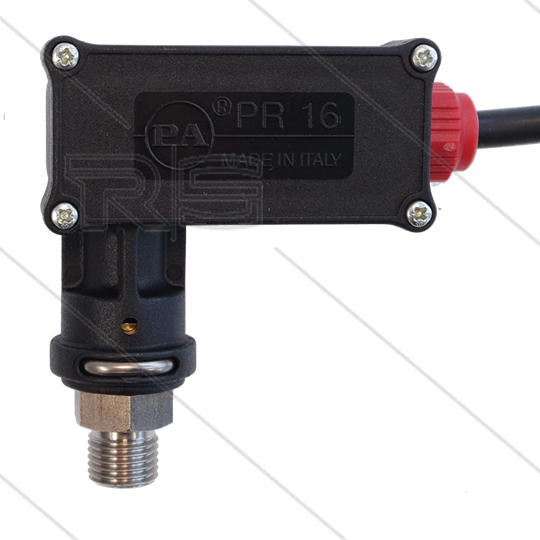 PR16 - Druckschalter - Edelstahl 3/8&quot; AG - Einschaltdruck 25 Bar - max 250 Bar - (rote markierung)