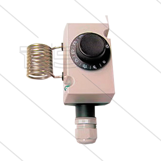Industrieraum Thermostat JET-40 - mit Spiralfühler - Einstellbereich: 0 bis 35°C - Schallstrom: 15