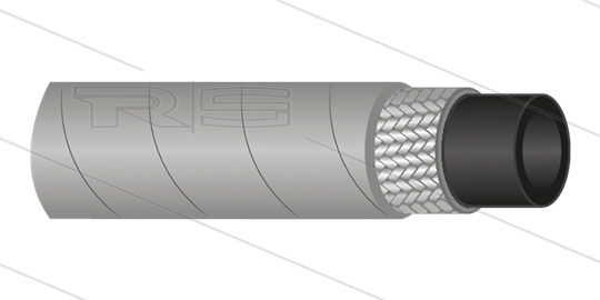 HD-Schlauch 1SC-10 (3/8&quot;) - grau - 250 Bar - Ø15,6mm - 150°C
