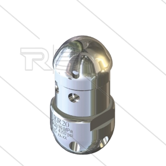 RR-TS20 - rotierende Kanalreinigungsdüse - 0.200 - 6 x 0,75mm + 2 x 0,75mm + 2 x 1,00mm - 300 Bar