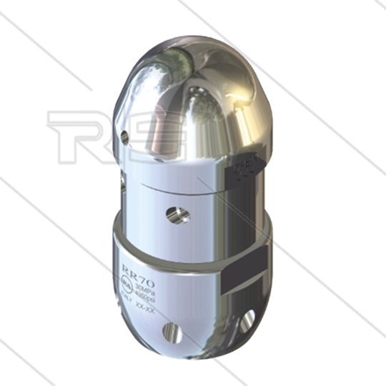 RR-TS70 - rotierende Kanalreinigungsdüse - 0.700 - 6 x 1,80mm + 2 x 1,25mm + 2 x 2,00mm - 300 Bar
