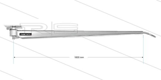 DKR - Deckenkreisel in Wabenform - L=1600mm - Anschluss Ein:1/4&quot; IG x Aus:1/4&quot; AG