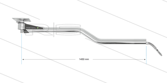 DKZ - Deckenkreisel - L=1450mm - Z-Ausführung - Anschluss Ein 1/4&quot; IG x Aus 1/4&quot; AG