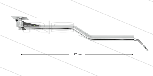 DKZF - Deckenkreisel - L=1450mm- Z-Ausführung mit Federung - Anschluss Ein 1/4&quot; IG x Aus 1/4&quot; AG