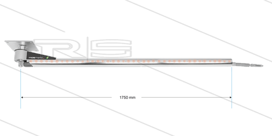 DKPbl - Deckenkreisel mit LED - L=1750mm - Anschluss Ein 1/4&quot; IG x Aus 1/4&quot; IG