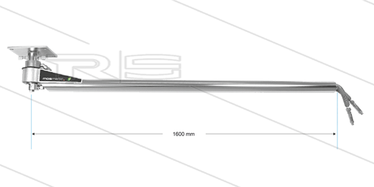 DP2 - Deckenkreisel mit zwei separate Medien - L=1600mm - Anschluss Ein: 1/4&quot; IG x Aus: 1/4&quot; AG